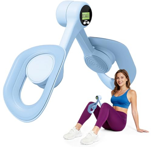 Beckenbodentrainer für Frau mit Zählfunktion, Oberschenkeltrainer Anti Rutsch Design, Beckenboden Trainingsgerät Postpartum Sportgeräte Zuhause für Innenseite der Oberschenkel Trainingsgerät Zuhause