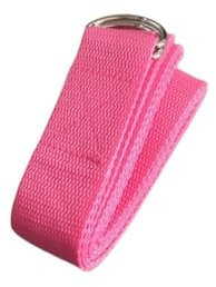 DUANSIYU Yoga Gurt Yoga-Gurt, strapazierfähige Baumwoll-Übungsgurte, verstellbare D-Ring-Schnalle, Yoga-Stretchgürtel, Widerstand Yogagurt(Pink)
