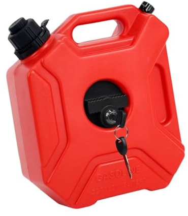 KiBcsLic Tanica Carburante Contenitore Serbatoio Benzina Olio per Auto Uso Domestico con Antiperdita in PP Facile Da Trasportare Adatto per Emerge, Rosso