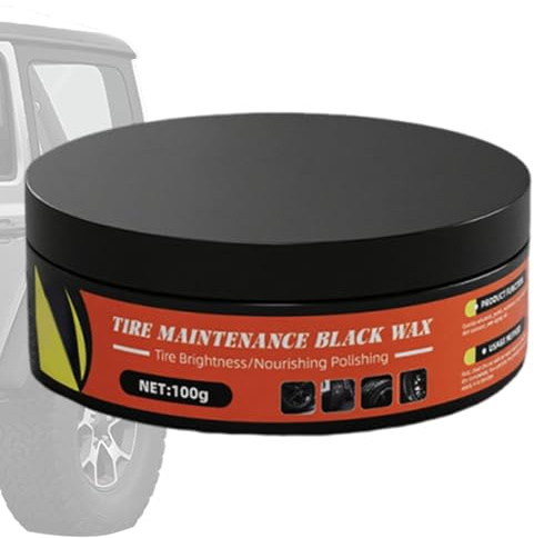 Pneumatici Lucido Medio | 100 g Cerchi Cura Crema,Rivestimento impermeabile Auto Pneumatico Cleaner - Per gomma, veicoli esterni, automobili, camion E