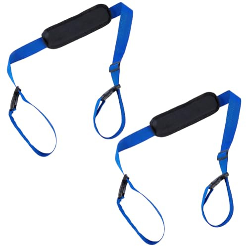 GORGECRAFT 2 Stück Tragegurt Für Campingstühle 100 bis 189cm Verstellbar Für Strände Klappstühle Blaue Schultergurte Zum Bequemen Tragen Picknicks Camping Rucksackreisen Angeln Sitz Laufrad Kinderwage