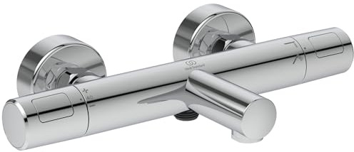 Ideal Standard Alero Badethermostat Aufputz, Auslaufhöhe 163 mm – Chrom | Wassersparend, Verbrühschutz, universeller G-1/2-Anschluss, hochwertige Badarmatur, A8576AA