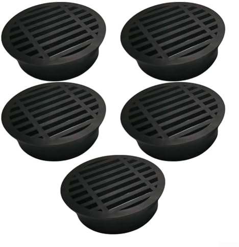 GLOBALHUT Round Flat Drain Cover for 3 and 4 Pipe, PVC Floor Gully Grate for Efficient Filtration, Suitable for Sewer, Balcony, Bathroom, Industrial Use