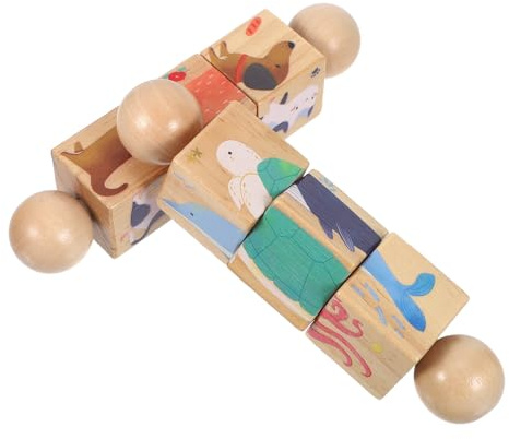FUNOMOCYA Montessori Lernspielzeug Ebene Zuordnungsrätsel 2stücke mit Drehbaren Teilen Fördert Feinmotorik und Eltern Kind Interaktion für Spielzeit zu Hause
