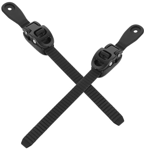 Zerodeko 2 Sets de Sangles à Boucle pour Patins à roulettes en PVC Noir, Faciles à Installer Vis, Accessoires Universels pour Rollers de Vitesse Sécurisés