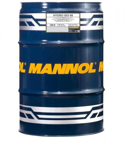 MANNOL 2103 Hydrauliköl ISO 68 HLP Longlife, DIN 51524-2, 208L | Mineralisches Hydrauliköl mit Verschleiß-, Oxidations- und Korrosionsschutz für Bau, Bergbau und Industrie, ISO 11158 HM