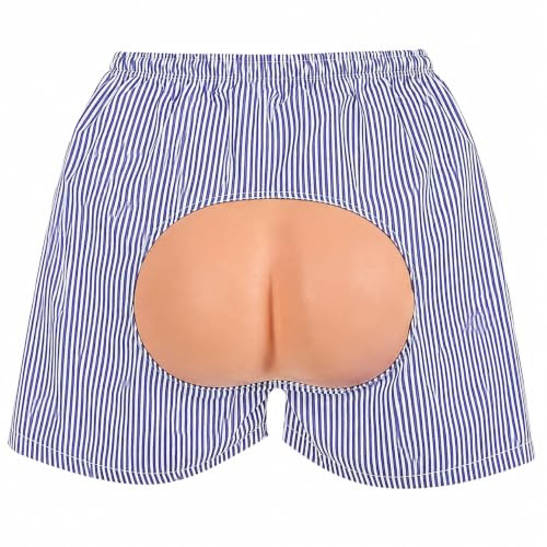 KarnevalsTeufel Gaghose mit angebrachtem Hintern aus Kunststoff Shorts in verschiedenen Mustern gestreift und geblümt