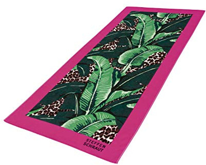 Möve x Steffen SCHRAUT Beach Collection Strandtuch „Banana Leaf“ 80 x 180 cm, Handtuch, 100% Baumwollvelours, Multicolor