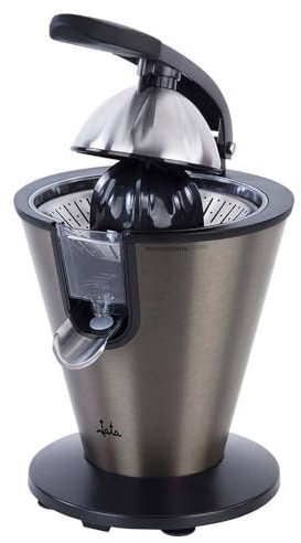 Jata EX1057 - Exprimidor eléctrico de brazo de acero inoxidable. Filtro regulador de pulpa. Extracción continua. Sistema antigoteo. Desmontable. Fácil limpieza. 300 W de potencia. Silencioso.