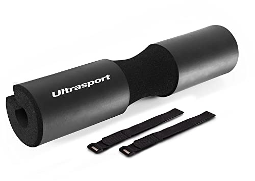 Ultrasport Nackenpolster, Langhantelpolster für den Nacken, für schmerzfreieres Krafttraining und gleichmäßigere Gewichtsverteilung, inkl. Fixierungsbändern, in Rot oder Schwarz
