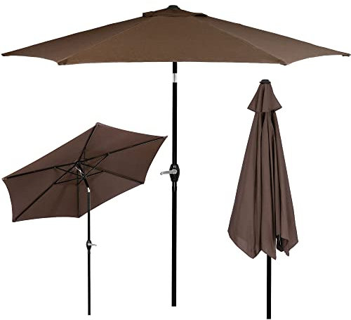 SPRINGOS Ombrellone da giardino Ombrellone con funzione di inclinazione Sistema a manovella Ombrellone Terrazza Giardino Campata 250 cm