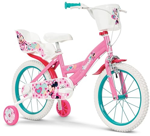 Huffy Disney Minnie Maus 16 Zoll Mädchenfahrrad 5-7 Jahre alt + Stützräder