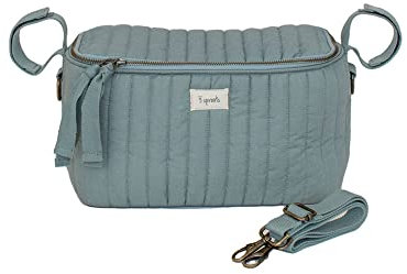 3 Sprouts - Kinderwagen Organizer - Tasche für Kinderwagen und Buggy - Kinderwagentasche - Stroller Bag - Grün