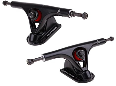 pistro 2 x Trucks für Longboard-Ersatzgeräte – Schwarz
