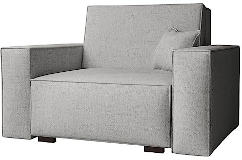 Mirjan24 Sofa Viva Duo I mit Schlaffunktion, einsitzer Polstersofa mit Bettkasten, Schlafsofa, Bettsofa inkl. Kissen, Wohnlandschaft, Farbauswahl (Neve 80)