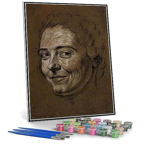 DIY Painting Kits for Adults Study for Portrait of Mademoiselle Dangeville Painting by Maurice Quentin De La Tour DIY Ölgemälde Malen nach Zahlen Kits