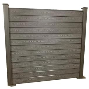 WL Composites Versatile Composite Fence Panels for Garden and Driveways- Various Heights and Colours (4ft, 5ft, 6ft), Fence Post and Panels for Garden (One Post) (6ft, Ash Grey)