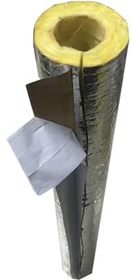Alukaschierte Rohrschale Rohrisolierung selbstklebend Heizungs Rohr Dämmung Isolierung Isolation Schale(133X50mm(5.2x1.9in))