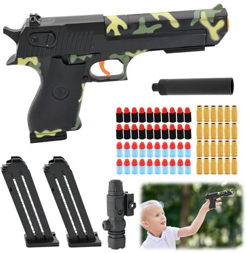 ARONRAVE Spielzeug Pistole Kinder, Blaster Toy Gun Kinder Pistole Schaumstoff Blaster Toy Gun Schaumstoff Blaster Gun Soft Foam Bullet Blaster Soft Foam Bullet Blaster für Kindergeschenke