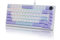 AJAZZ AK820 Clavier Mécanique Filaire, Clavier de Jeu, Orientation Sud RVB|Contrôle du Volume|82 Touches (Violet et Blanc)