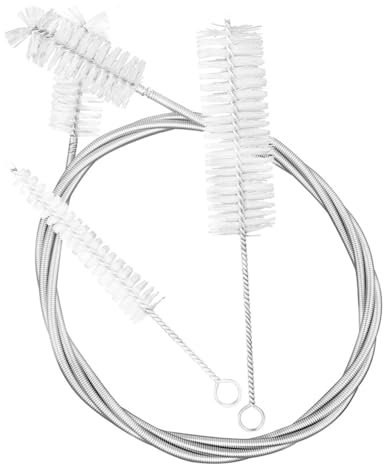 TOBEOME 3-Teiliges Reinigungsset für Waldhorn, Posaune, Trompete, Edelstahl-Nylonbürste, Reinigungsbürste für Musikinstrumente, Langlebig