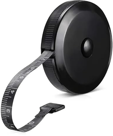 Dual Sided Measure Tape Cloth Sewing Tailor Tape Appropriate for Measuring Body Measure One Side in Centimeters/Other Side in Inches Black Color Measuring tape 150CM/60 Inches