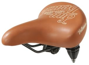 Via Veneto the Original – Vintage-Fahrradsattel, Sun on the Beach by Bassano Selle, Made in Italy, bequemer und ergonomischer Retro-Sattel für Cruiser, Erwachsene, Herren, Damen, Uni, Farbe Leder