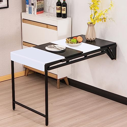 Wandklapptisch Massivholz-Klapptisch Wandklapptisch Holz-Wandarbeitstisch Wandklapptisch Wandmontagetisch Büro-Klapptisch Küchentisch, Heim-Esstisch für Küche, Balkon, Wohnzimmer(Patchwork A)