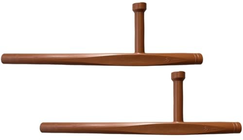 TEKKA BUDO Tonfa Kunststoff 51 cm (Paar) - Stabile Ausführung - Braun - Kobudo Selbstverteidigung Training