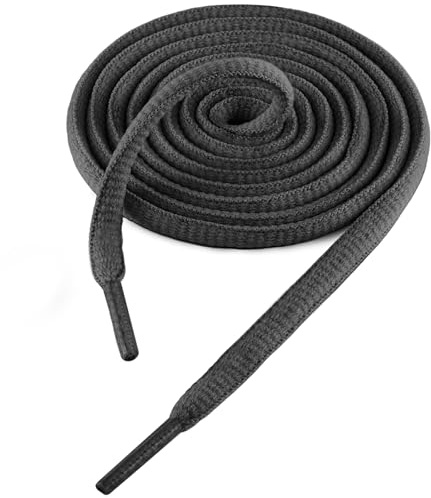 UamGlsob 6 mm Ovala Skosnören för Spiklösa Golfskor, Black, 90cm