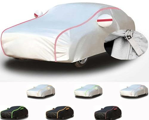 HLLZZPDCO wasserdichte und hagelsichere Autoabdeckung für den Außenbereich für Tesla Model X Long Range Plaid-Schutz weicher, langlebiger Staub- und Schneeschutz und atmungsaktiv(D,LongRange)