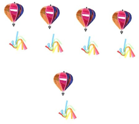 SUPVOX Lot De 5 Moulins À Vent en Forme De Montgolfière pour Jardin Extérieur