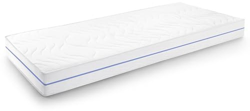 Supportho Matelas ergonomique en mousse à froid 90x200 cm de hauteur 18 cm Dureté H2/H3 Blanc