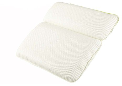 FANCYPUMPKIN Appui-tête de Luxe Home Spa Oreillers de Bain avec ventouses pour Le Dos de la Baignoire/Baignoire à remous-Blanc