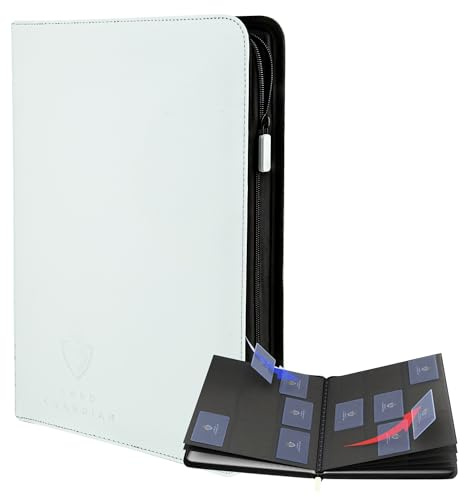 Card Guardian - Raccoglitore per carte con 9 tasche e cerniera – Resistente a 360 carte, raccoglitore per carte da collezione con caricamento laterale per TCG e calcio, collezione di carte premium