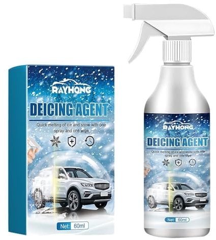 UIUSEA De - Icer for Car Windshield Defroster, Snow Melting Defrost Liquid for Car Window Cleaner, Instantly Melts Ice & Winter Frost for Car Windshields, Windows, Mirrors, Key Locks, & Latches (3)