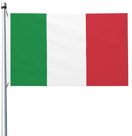 Bandera italiana impresa de doble cara, banderas decorativas para interiores y exteriores, con ojales adecuados para jardines y patios.