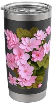 Pink Hydrangea Macrophylla Hortensia Flowers 2 Shapes Mania Stainless Steel Insulated Tumbler