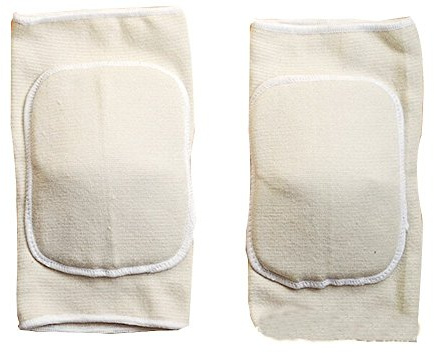 Haifly Femme Élastique Genou Protection Genouillères en Coton Les Genoux Support pour Sport Danse Yoga Beige