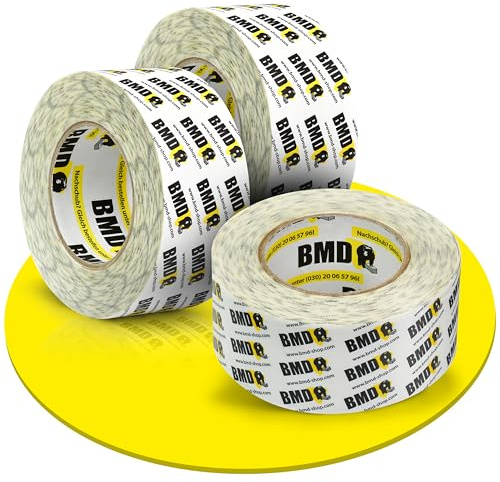 3x BMD-Multi-Allrounder Klebeband (Weiss - 60 mm x 25 lfm) zur Verklebung von Unterspannbahn Unterdeckbahn Schalungsbahn Fassadenbahn Dampfbremse Dampfsperre
