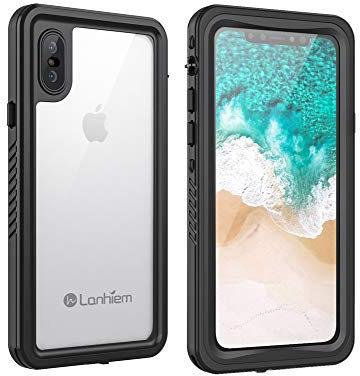 Lanhiem - Carcasa para iPhone XS, Carcasa para iPhone X [IP68 Resistente al Agua, 360º, protección Completa, antigolpes, Antipolvo, antinieve, Impermeable, Funda para iPhone XS con Protector de