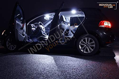 INDIVIDUALise your CAR Innenraumbeleuchtung SET für Golf 6 (3 Türer ohne Panormadach, Cool-White)