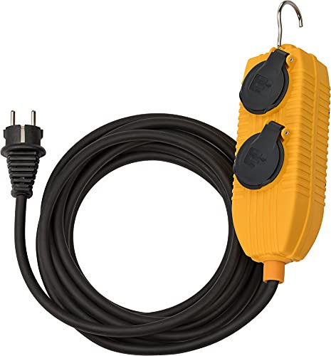 Brennenstuhl Verlängerungskabel mit Powerblock IP54 (4-Fach Verlängerung, Außenverteiler mit 10m Kabel)