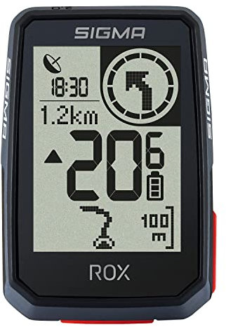 SIGMA Fahrradcomputer Kabellos ROX 2.0 Schwarz - GPS, Smart Navigation & E-Bike Kompatibilität | USB C Wiederaufladbarer Fahrradcomputer, ANT+ & BLE | Werkzeuglose Montage, IPX7, Fahrrad Tacho