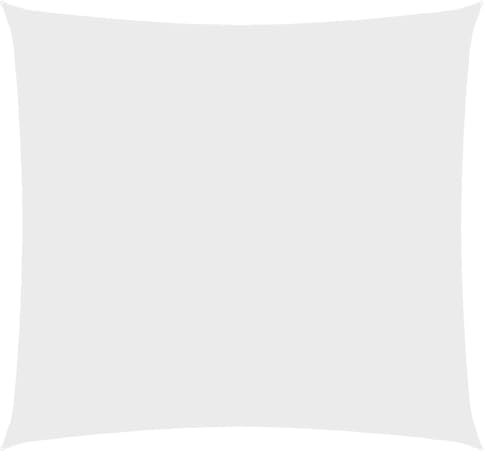 vidaXL Vela Parasole Ombra Tenda da Sole Elegante Moderna Anti UV Giardino Frangisole Terrazza Balcone in Tela Oxford Quadrata 5x5 m Bianco