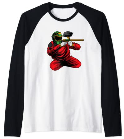 Paintball Gewehr Paintballspieler - Helm Paintballer Raglan