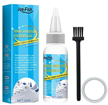 Colorful Weißer Schuh Sneaker Reinigungsmittel-Dekontamination zum Aufhellen der gelben Kante Schuhcreme 30ML für Stiefel, Sportschuhe, High Heels (Multicolor, One Size)