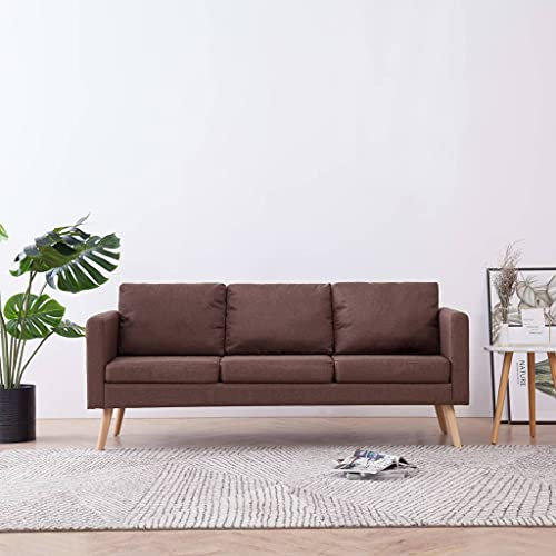 MOONAIRY 3-Sitzer-Sofa, Bodensofa, Chaiselongue, Kleines Sofa, Couch, Cauchsofa, Relaxsofa, Sofas & Couches, Wohnzimmer Sofa, für Jugendzimmer, Stoff Braun