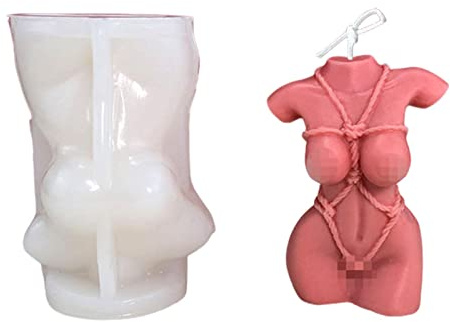 Fulenyi 3D Silikon Kerzenform,silikonform Kerzen körper,DIY-Kerzen-Form,Kerzengießform,Candle Making Moulds, 3D Mann Sexy Nackte Form, Mann Körper Gießform, Silikonform Männer und Frauen