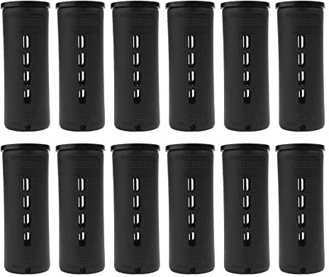 12 bigodini Jumbo per permanente, extra large, per capelli naturali, lunghi e corti, colore nero
